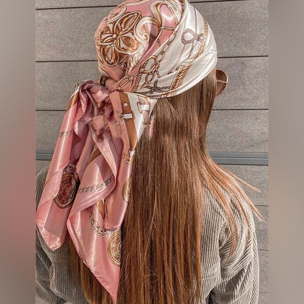 pink summer scarf S1